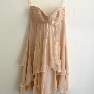 BCBG Silk Dress Vanilla Size 4